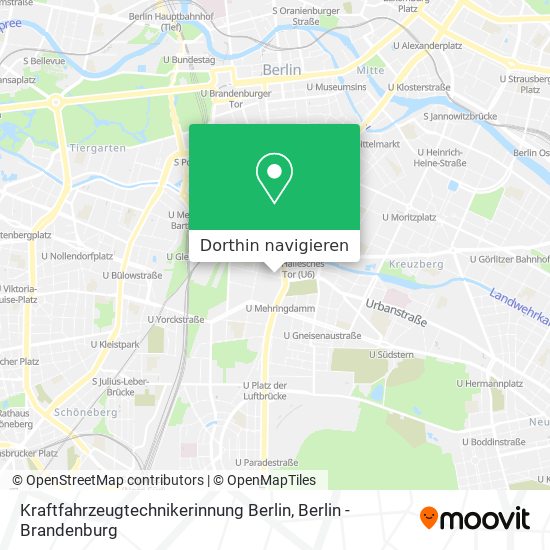 Kraftfahrzeugtechnikerinnung Berlin Karte