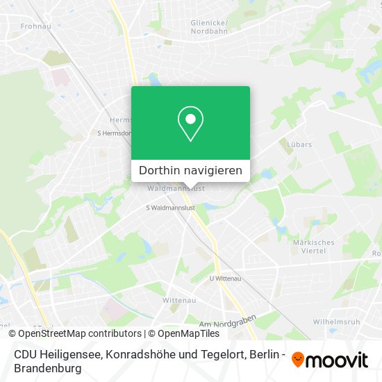 CDU Heiligensee, Konradshöhe und Tegelort Karte