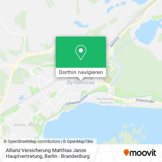 Allianz Versicherung Matthias Janze Hauptvertretung Karte