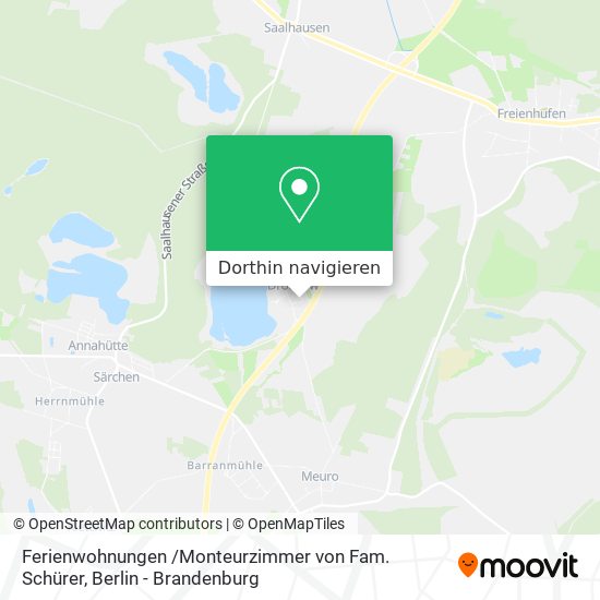 Ferienwohnungen /Monteurzimmer von Fam. Schürer Karte