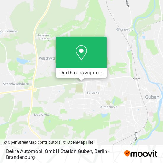 Dekra Automobil GmbH Station Guben Karte