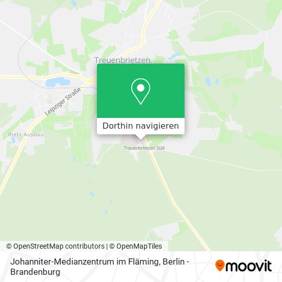 Johanniter-Medianzentrum im Fläming Karte