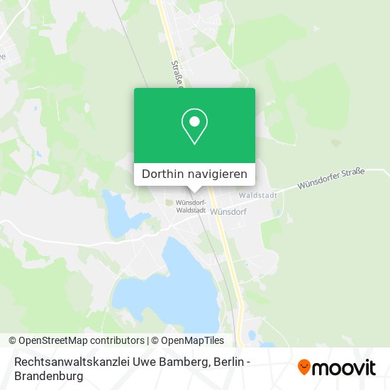 Rechtsanwaltskanzlei Uwe Bamberg Karte