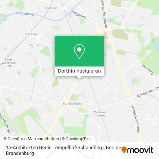 1a-Architekten Berlin Tempelhof-Schöneberg Karte
