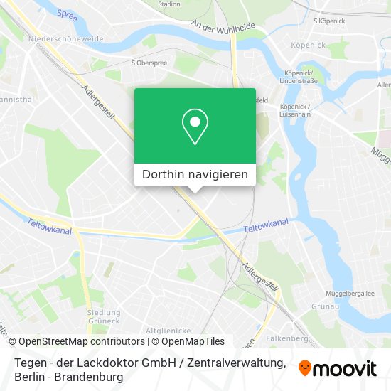 Tegen - der Lackdoktor GmbH / Zentralverwaltung Karte