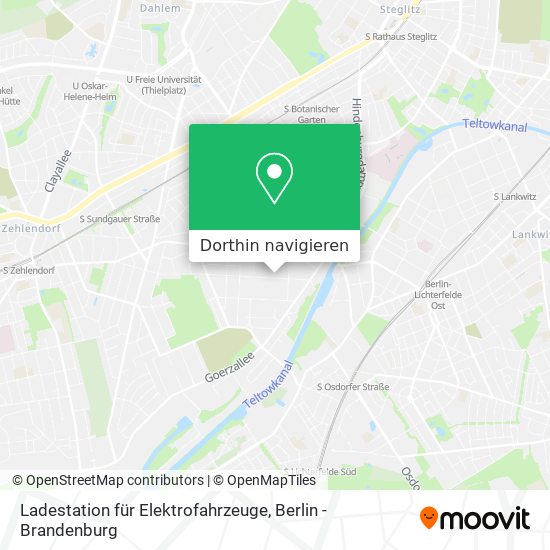 Ladestation für Elektrofahrzeuge Karte