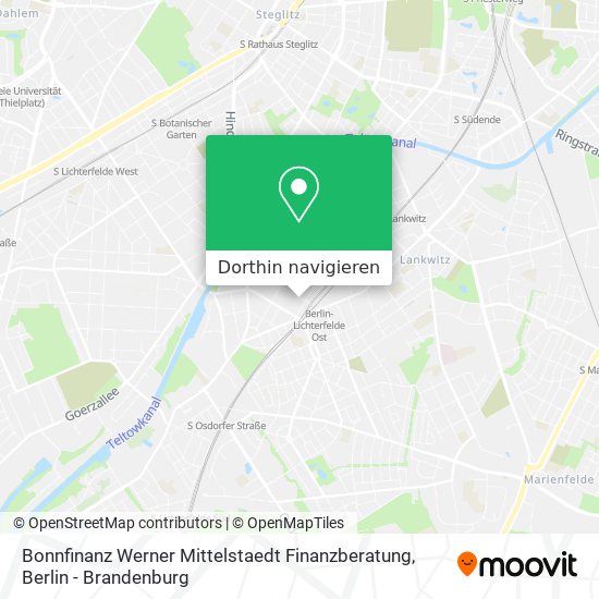 Bonnfinanz Werner Mittelstaedt Finanzberatung Karte