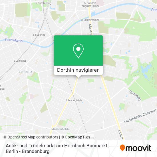 Antik- und Trödelmarkt am Hornbach Baumarkt Karte