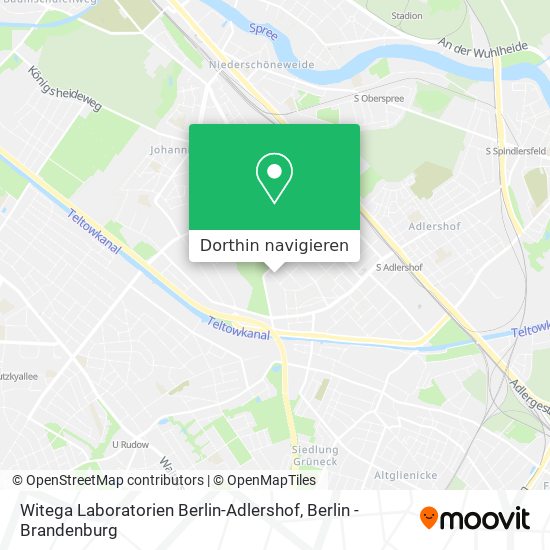 Witega Laboratorien Berlin-Adlershof Karte