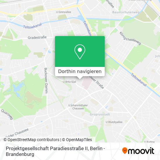 Projektgesellschaft Paradiesstraße II Karte