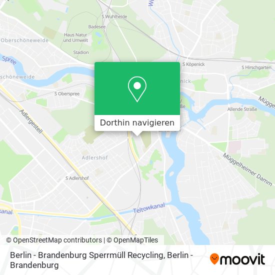 Berlin - Brandenburg Sperrmüll Recycling Karte