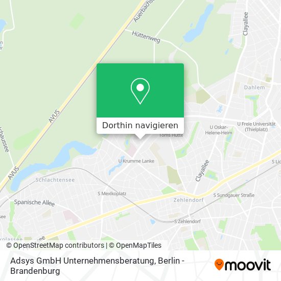 Adsys GmbH Unternehmensberatung Karte