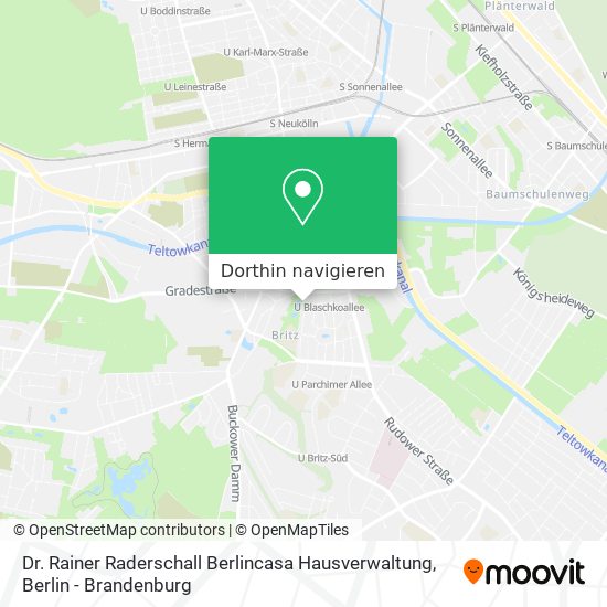 Dr. Rainer Raderschall Berlincasa Hausverwaltung Karte
