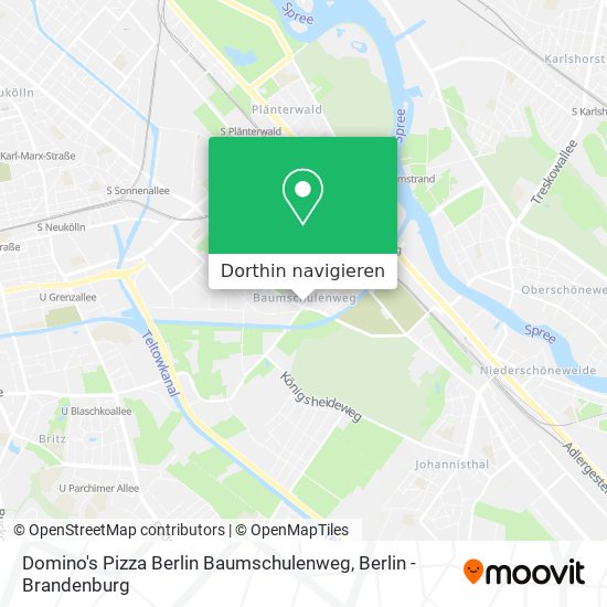 Domino's Pizza Berlin Baumschulenweg Karte