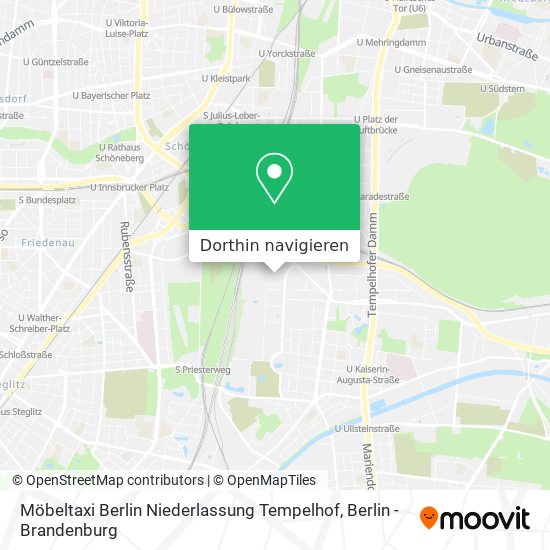 Möbeltaxi Berlin Niederlassung Tempelhof Karte