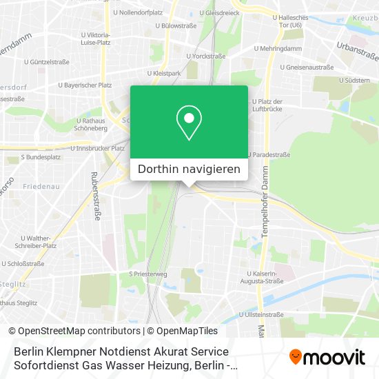 Berlin Klempner Notdienst Akurat Service Sofortdienst Gas Wasser Heizung Karte