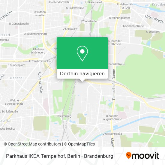 Parkhaus IKEA Tempelhof Karte