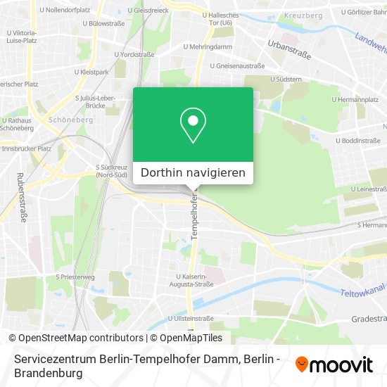 Servicezentrum Berlin-Tempelhofer Damm Karte