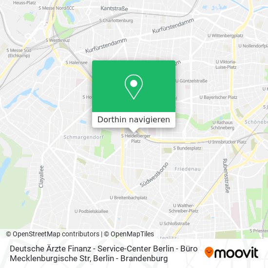 Deutsche Ärzte Finanz - Service-Center Berlin - Büro Mecklenburgische Str Karte