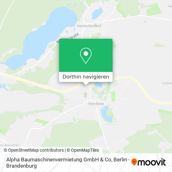 Alpha Baumaschinenvermietung GmbH & Co Karte