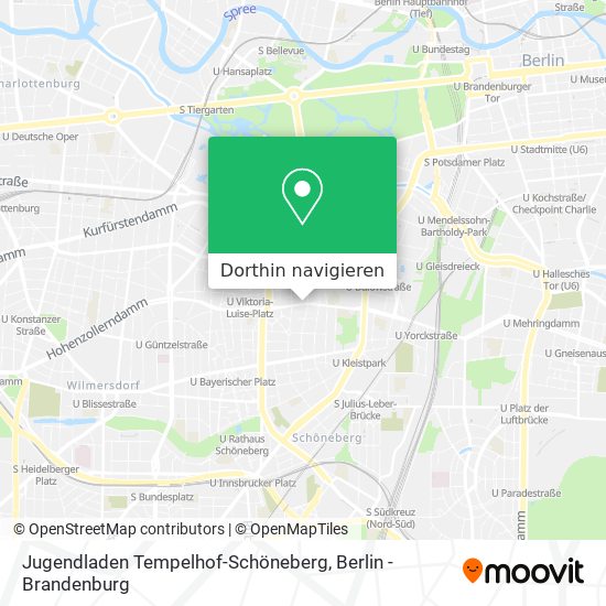 Jugendladen Tempelhof-Schöneberg Karte