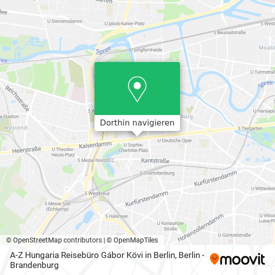 A-Z Hungaria Reisebüro Gábor Kövi in Berlin Karte