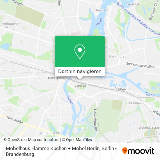 Möbelhaus Flamme Küchen + Möbel Berlin Karte