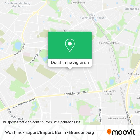 Wostimex Export/Import Karte