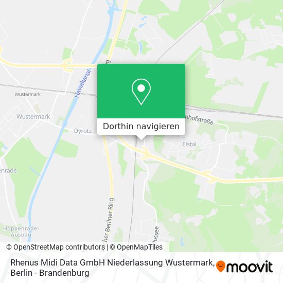 Rhenus Midi Data GmbH Niederlassung Wustermark Karte