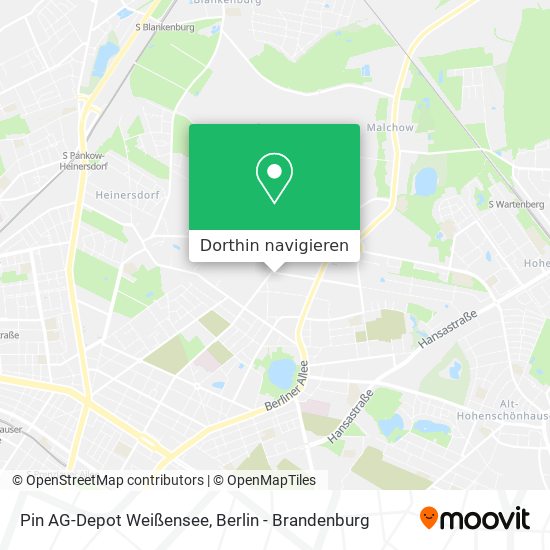 Pin AG-Depot Weißensee Karte