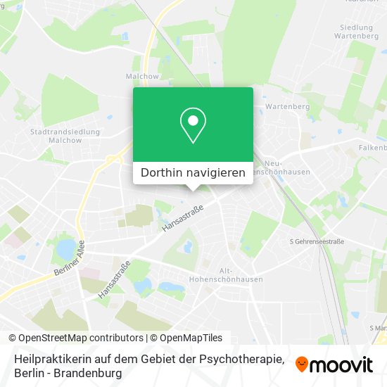 Heilpraktikerin auf dem Gebiet der Psychotherapie Karte