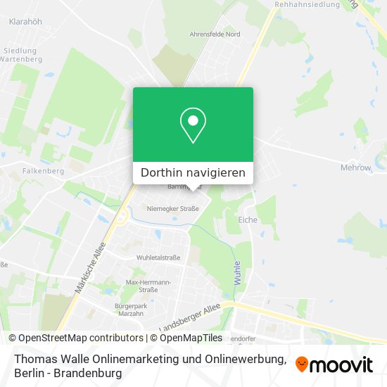 Thomas Walle Onlinemarketing und Onlinewerbung Karte