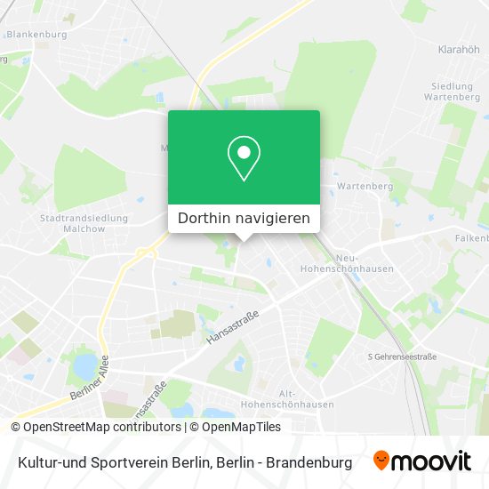 Kultur-und Sportverein Berlin Karte