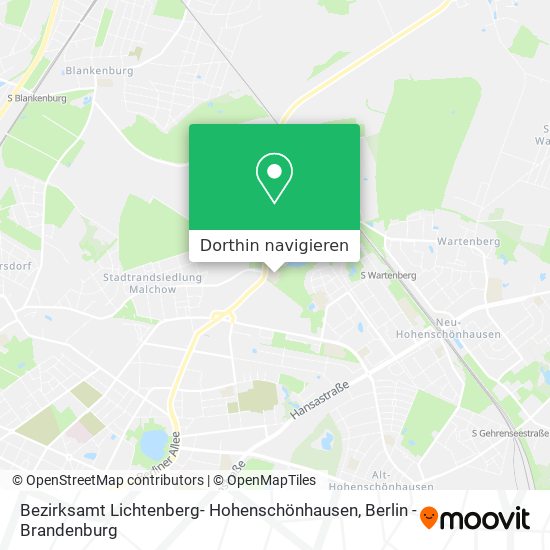 Bezirksamt Lichtenberg- Hohenschönhausen Karte