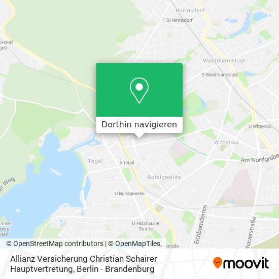 Allianz Versicherung Christian Schairer Hauptvertretung Karte