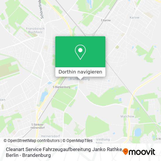 Cleanart Service Fahrzeugaufbereitung Janko Rathke Karte