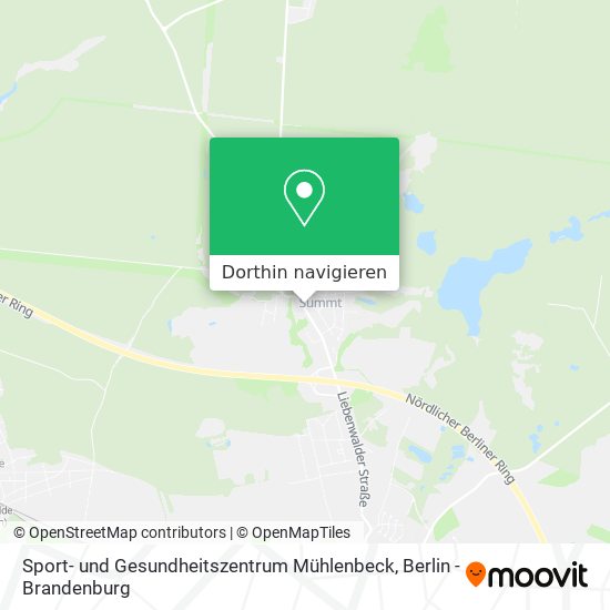 Sport- und Gesundheitszentrum Mühlenbeck Karte