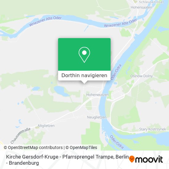 Kirche Gersdorf-Kruge - Pfarrsprengel Trampe Karte