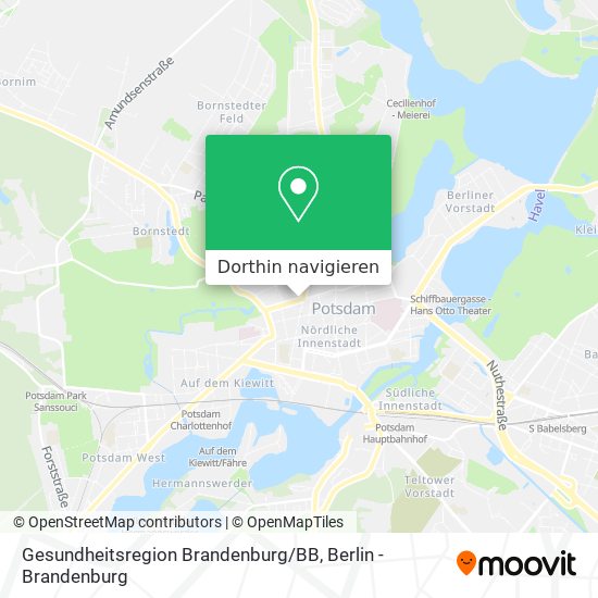 Gesundheitsregion Brandenburg / BB Karte