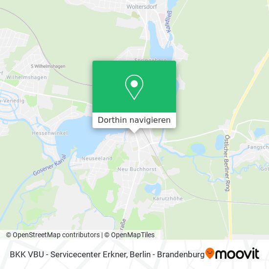 BKK VBU - Servicecenter Erkner Karte