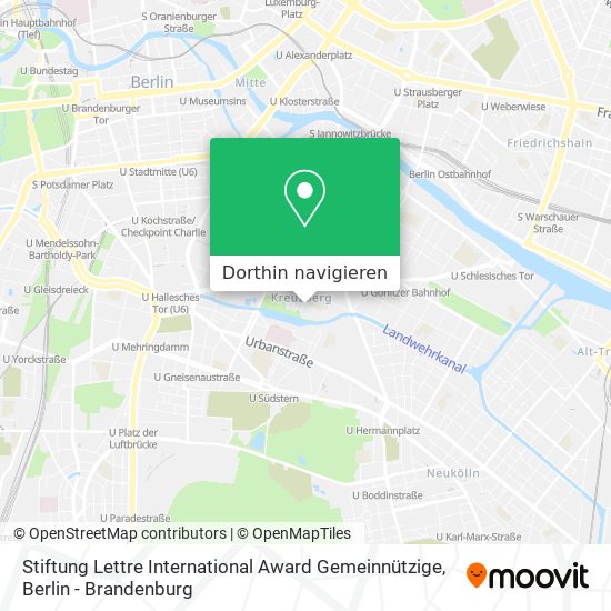 Stiftung Lettre International Award Gemeinnützige Karte