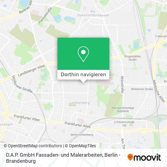 D.A.P. GmbH Fassaden- und Malerarbeiten Karte