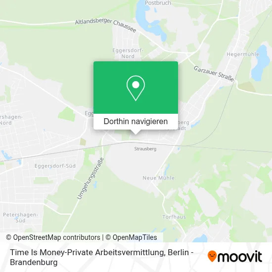 Time Is Money-Private Arbeitsvermittlung Karte