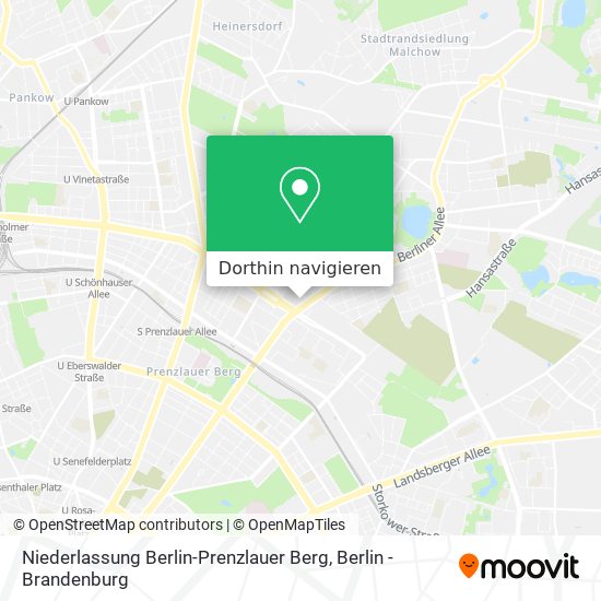 Niederlassung Berlin-Prenzlauer Berg Karte