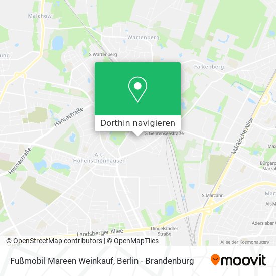 Fußmobil Mareen Weinkauf Karte