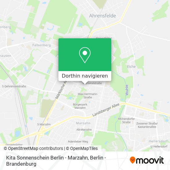 Kita Sonnenschein Berlin - Marzahn Karte