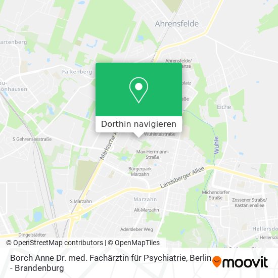 Borch Anne Dr. med. Fachärztin für Psychiatrie Karte