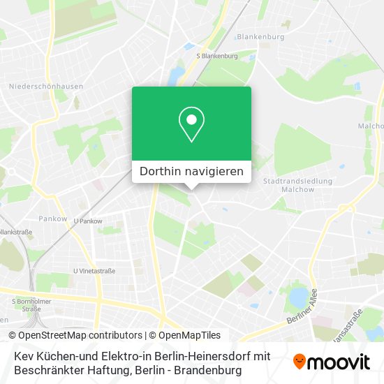 Kev Küchen-und Elektro-in Berlin-Heinersdorf mit Beschränkter Haftung Karte