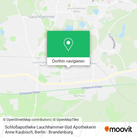 Schloßapotheke Lauchhammer-Süd Apothekerin Anne Kaubisch Karte