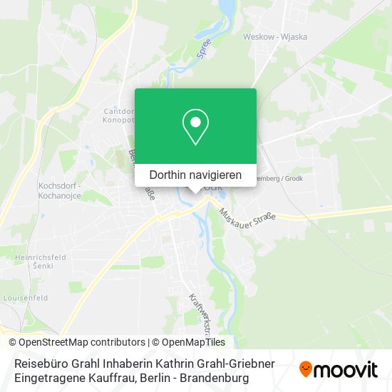 Reisebüro Grahl Inhaberin Kathrin Grahl-Griebner Eingetragene Kauffrau Karte